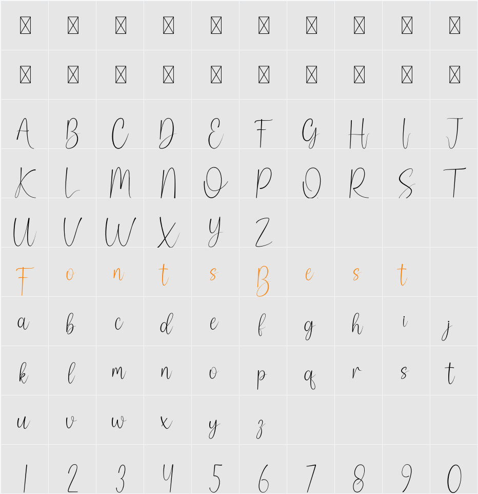 Pearly Character Map