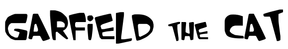 GARFIELD the CAT Font Image