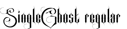 SingleGhost regular Font Image