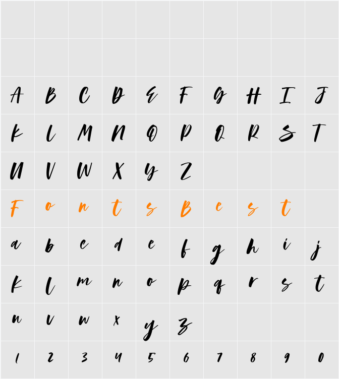 Austine Demo Character Map