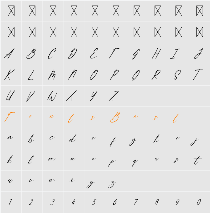 RationaleSignature Character Map