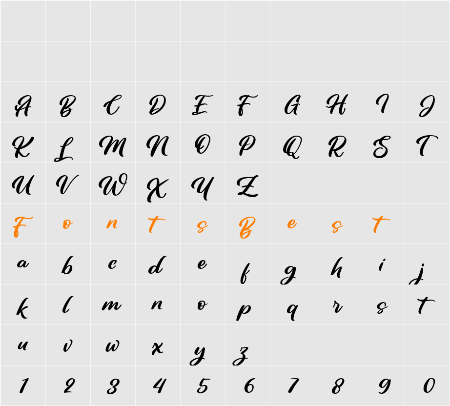 Awugh Character Map