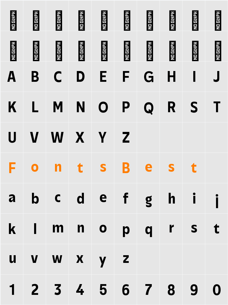 Performa Nr SemiBold Character Map