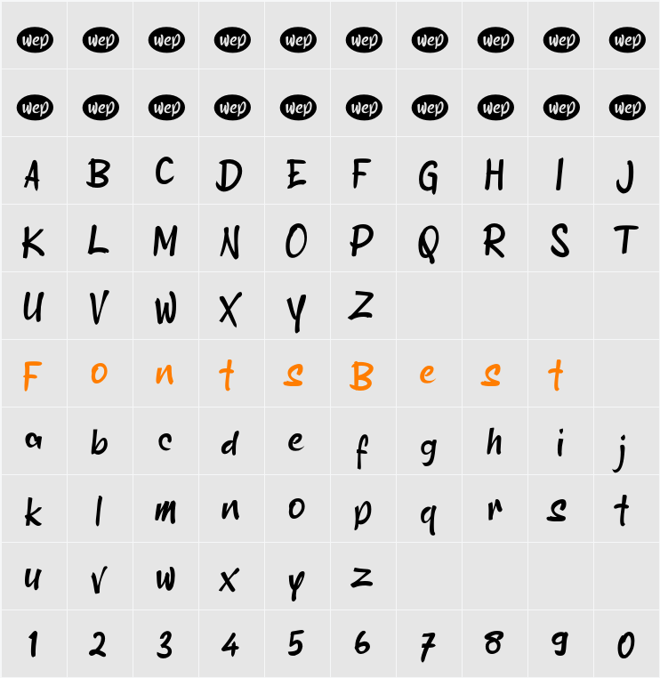 a Aksentuasi Character Map