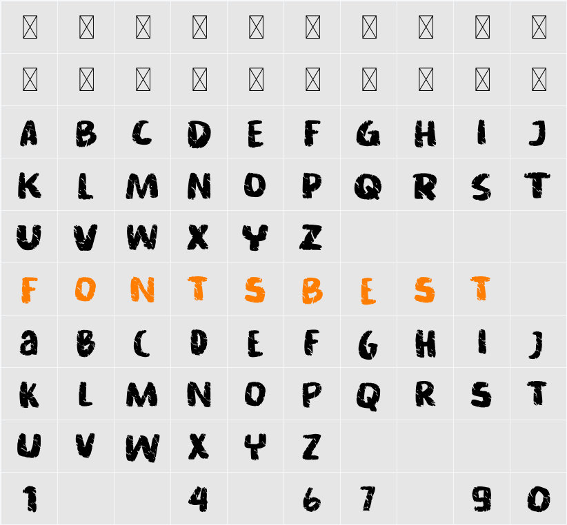 Asphalt crack Character Map