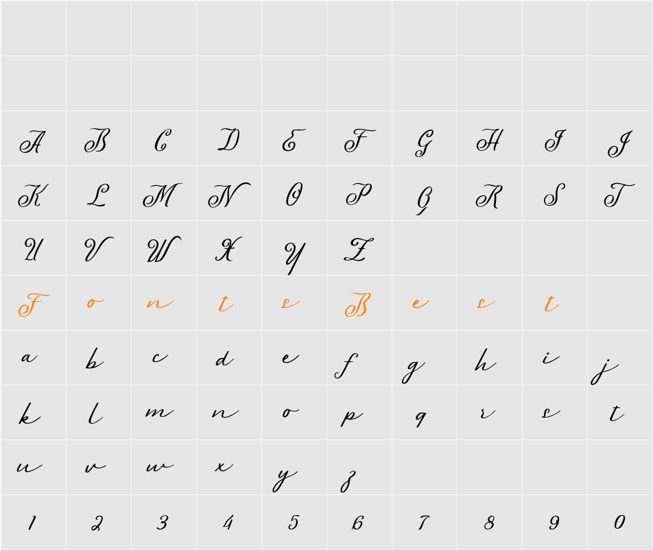 Arnette DEMO Character Map