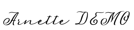 Arnette DEMO Font Image