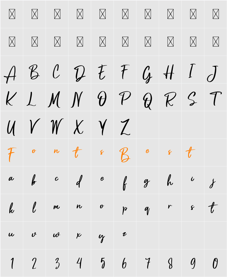 Astopher Character Map