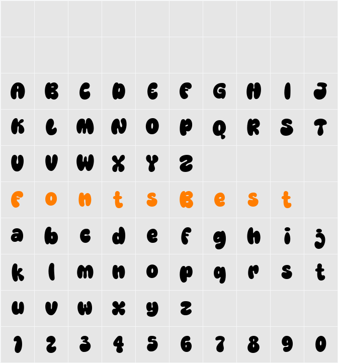 Super Crumble Character Map
