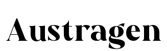 Austragen Font Image