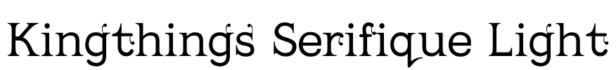Kingthings Serifique Light Font Image