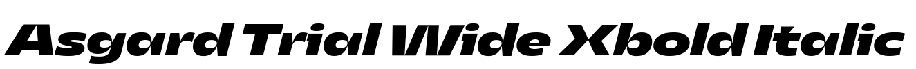 Asgard Trial Wide Xbold Italic