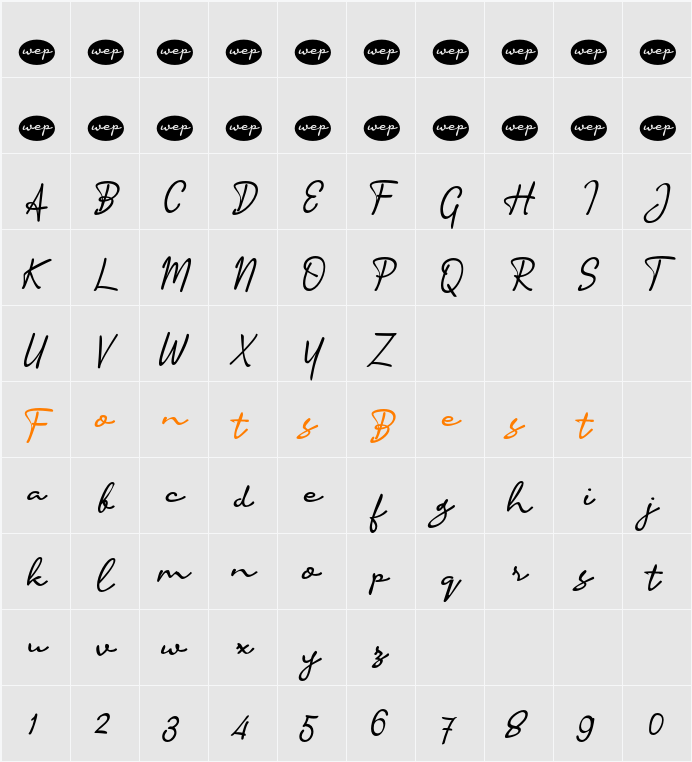 a Accountant Signature Character Map