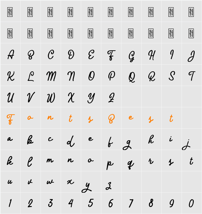 Azzura Lineweight Character Map
