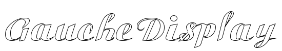 Gauche Display Font Image