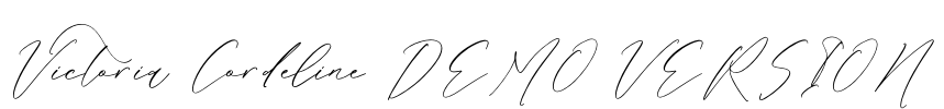 Victoria Cordeline DEMO VERSION Font Image