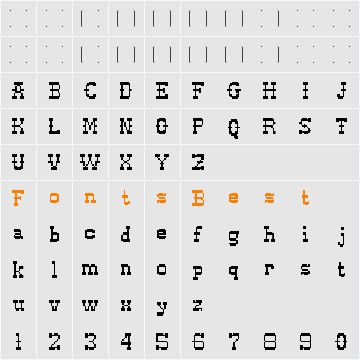 Pixel Cowboy Character Map