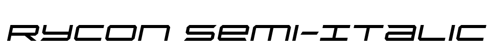 Rycon Semi-Italic