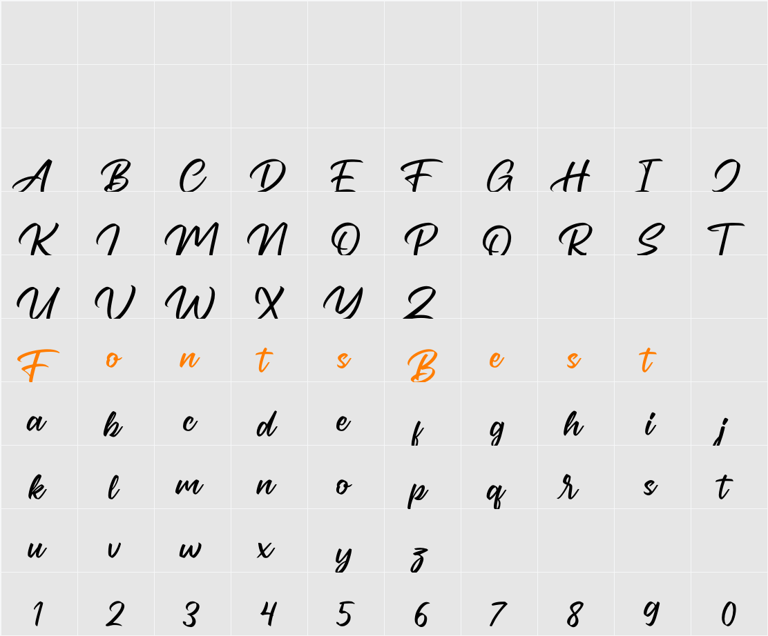 Asteratty Character Map