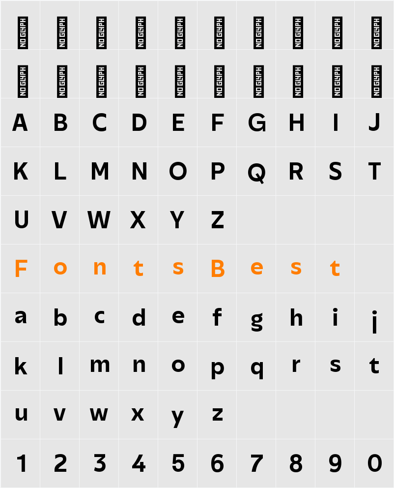 Performa SemiBold Character Map