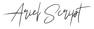 Ariel Script Font Image