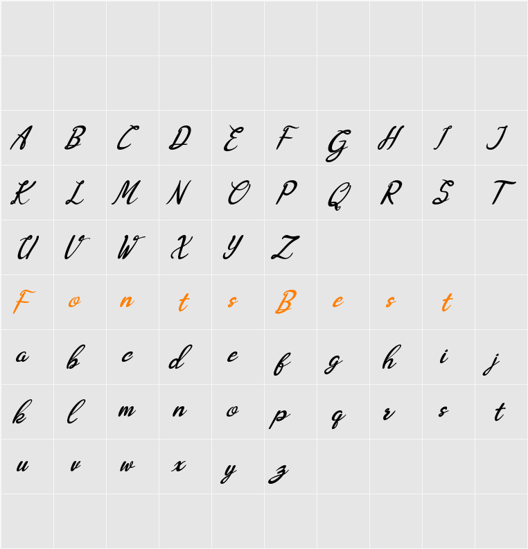 Augustavn Character Map