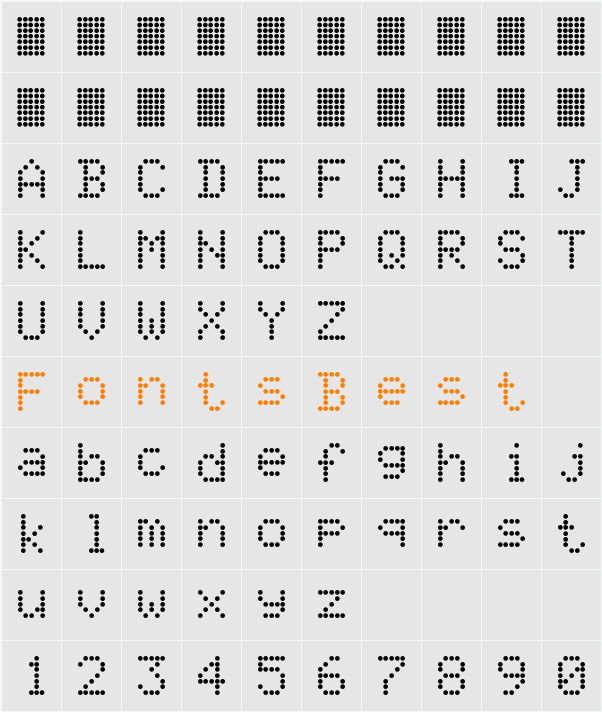 MatrixType Character Map
