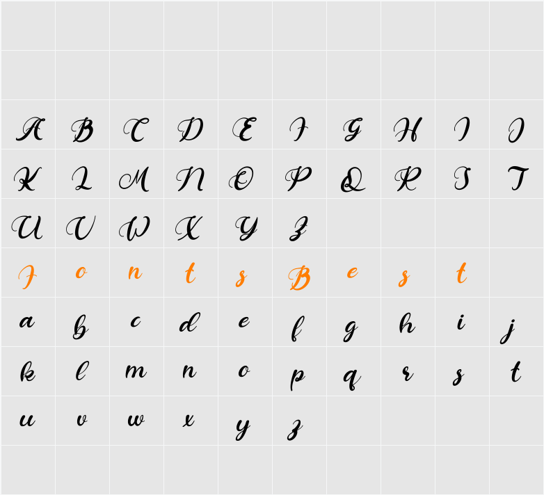 Arzeta FREE Character Map