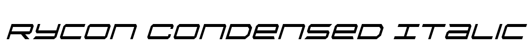 Rycon Condensed Italic