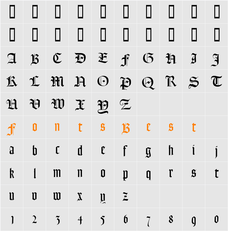 Lohengrin Character Map