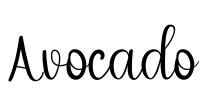 Avocado Font Image