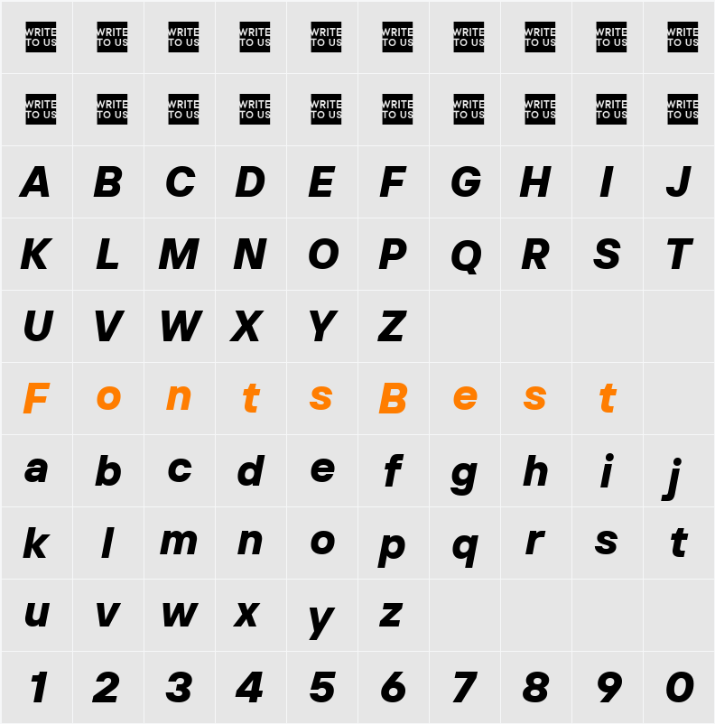 TT Interphases Pro Trl XBd Character Map