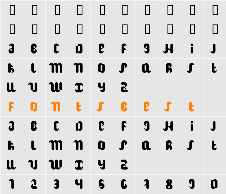 Hitch Character Map