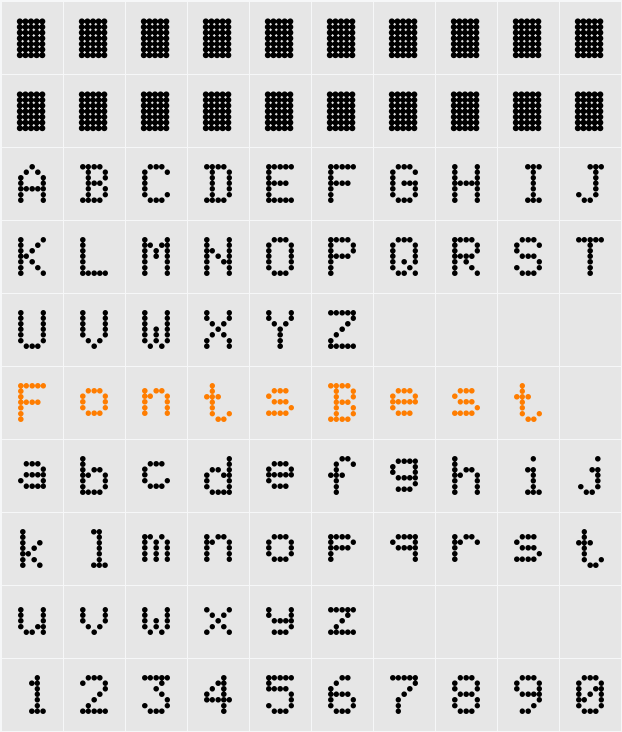 MatrixType Character Map