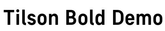 Tilson Bold Demo