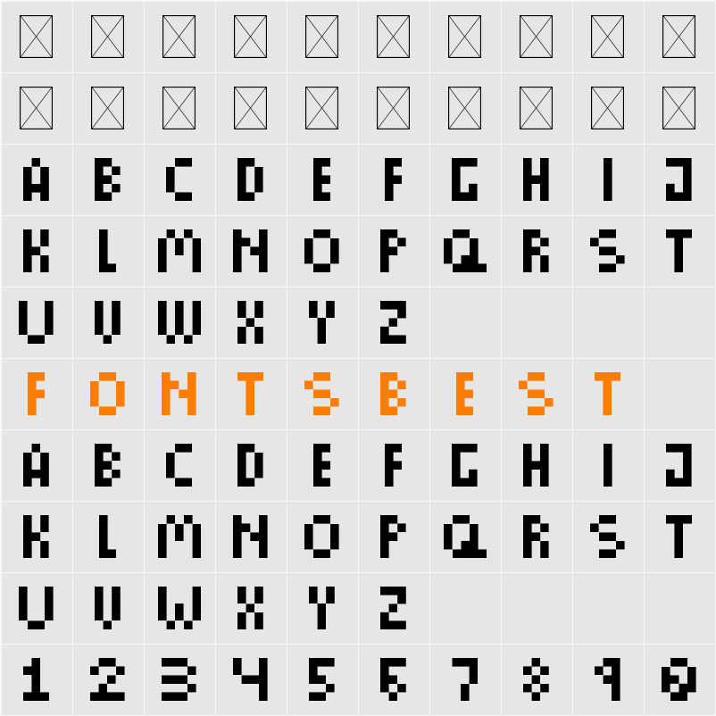 Pixel Character Map