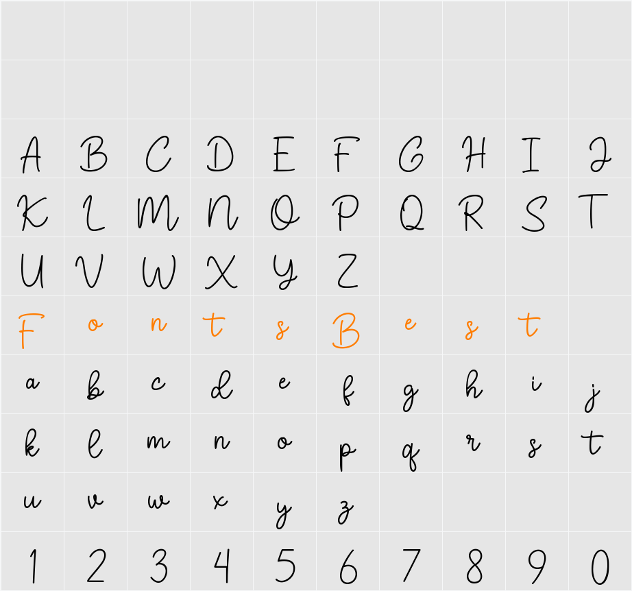 Braniella Character Map
