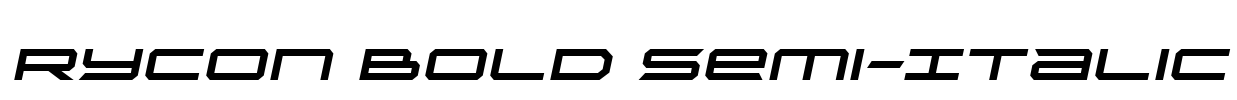 Rycon Bold Semi-Italic