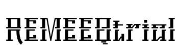 REMEEQtrial Font Image