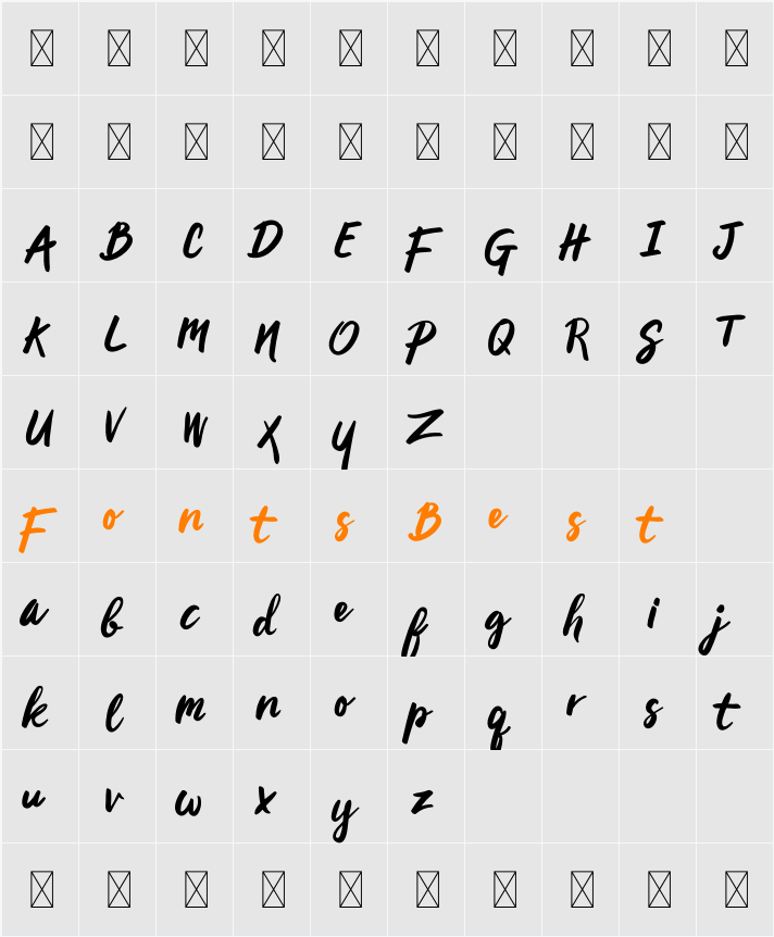 Artelis Free Character Map