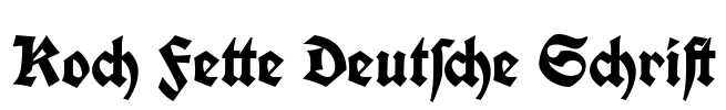Koch Fette Deutsche Schrift Font Image