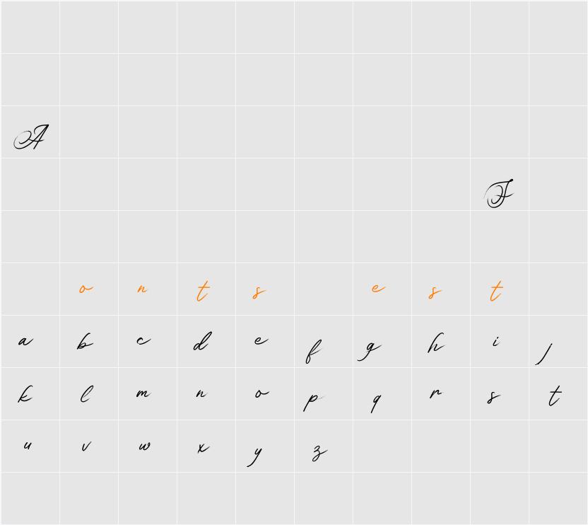 Asian Skyline DEMO Character Map