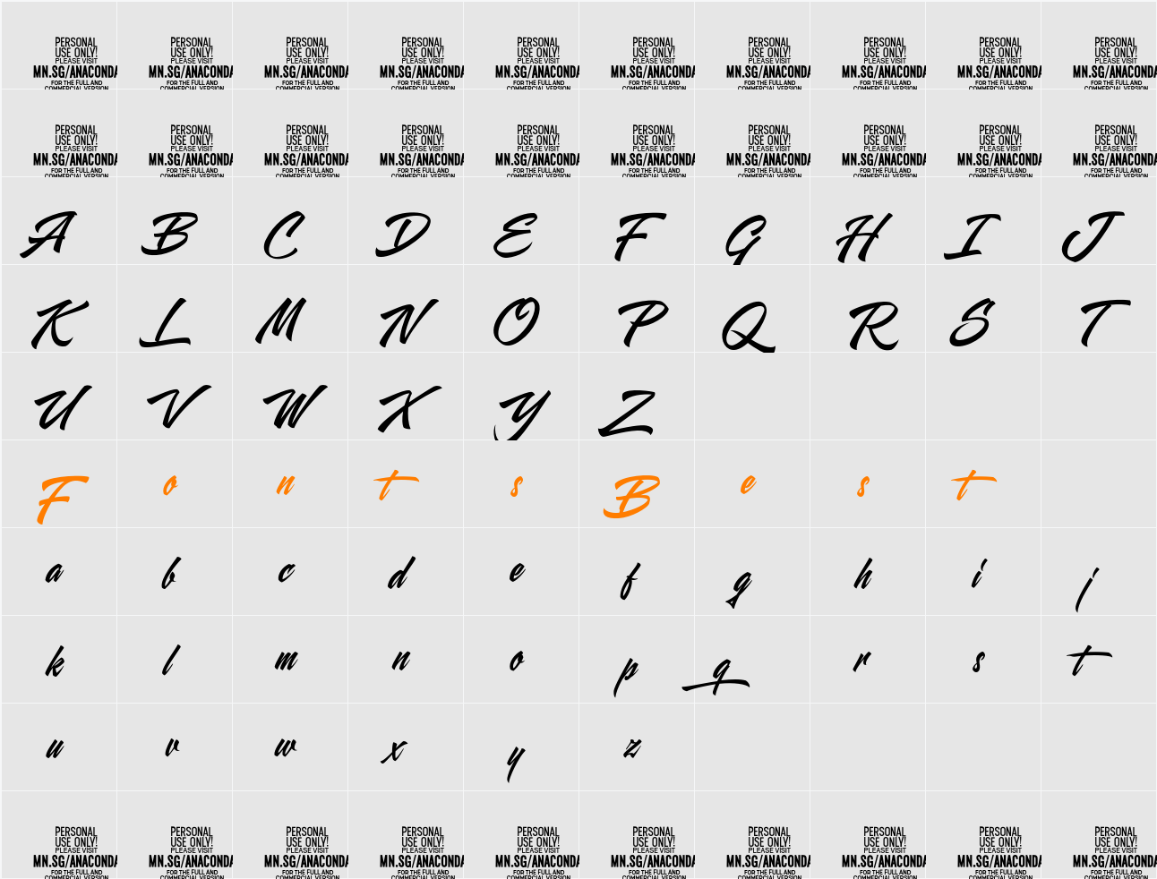 Anaconda Wildstyle PERSONAL Character Map