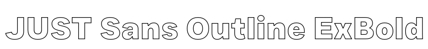 JUST Sans Outline ExBold