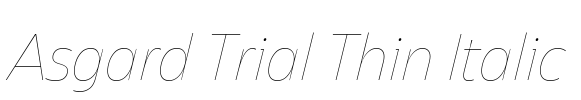Asgard Trial Thin Italic