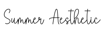 Summer Aesthetic Font Image