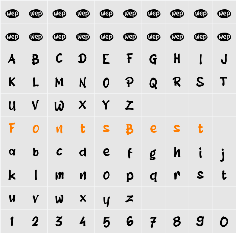 a Anggota Character Map