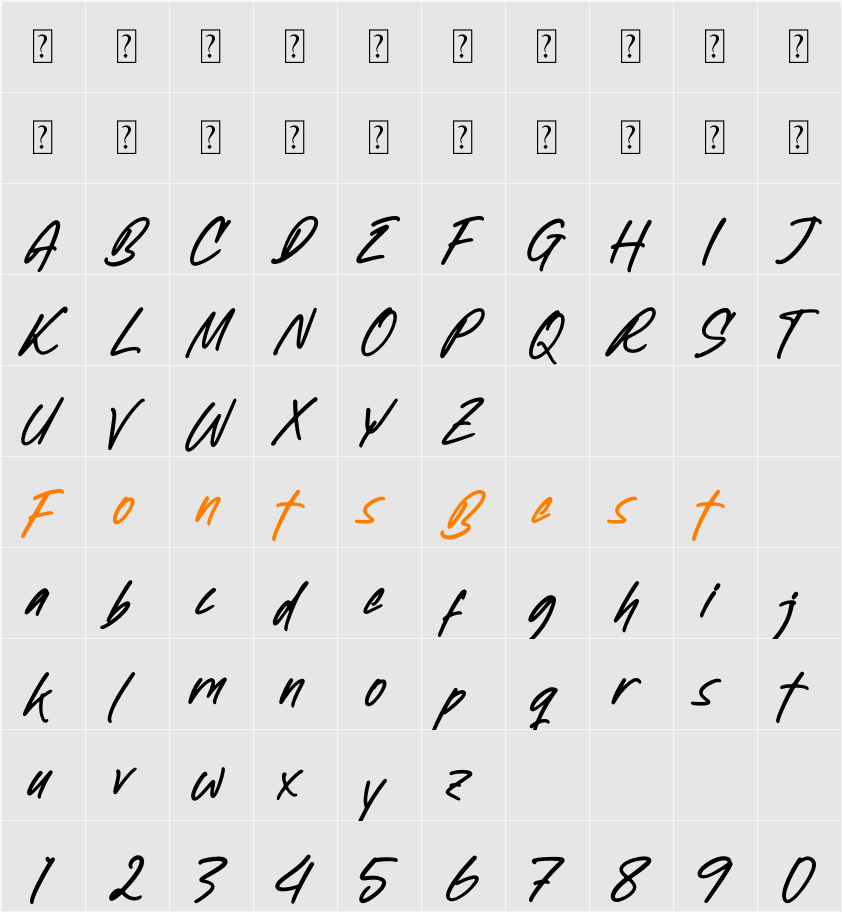 Newtonick Chodes Character Map