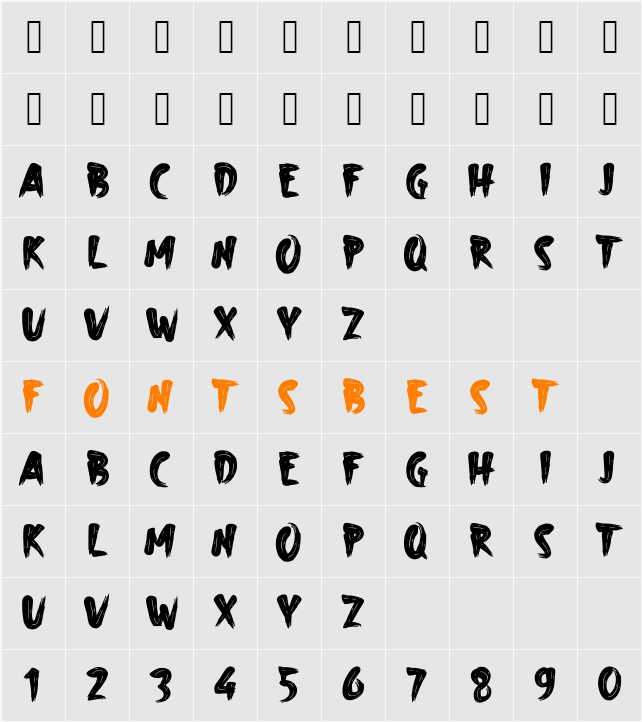 a Abrushow Character Map