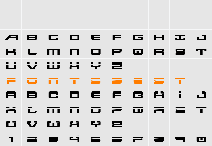 Atlantia Halftone Character Map